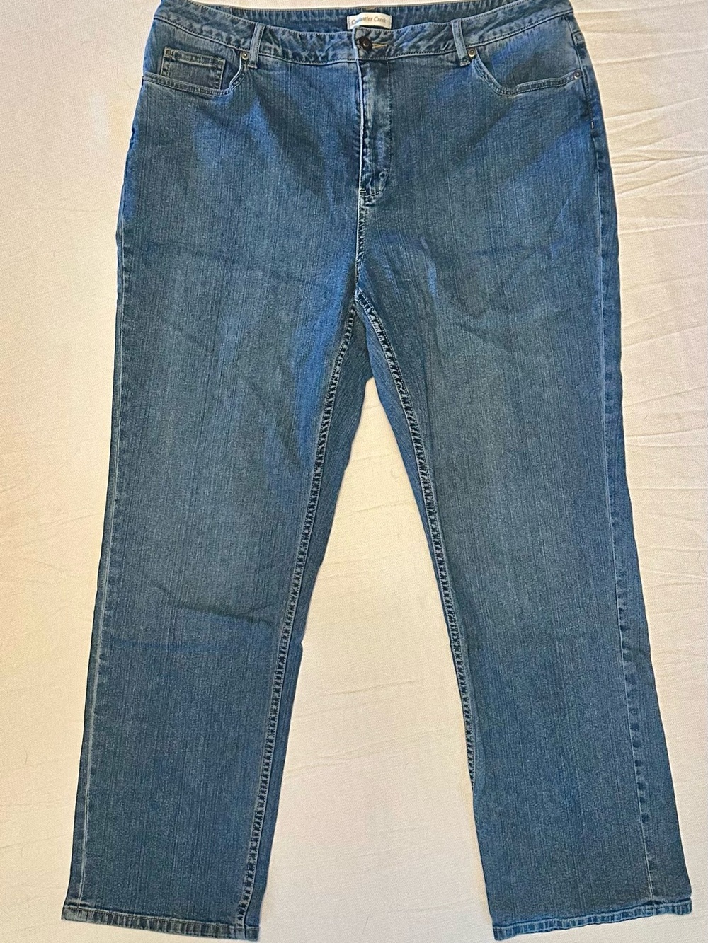 Coldwater Creek Blue Medium Wash Straight Leg Stretch Denim Jeans W18
